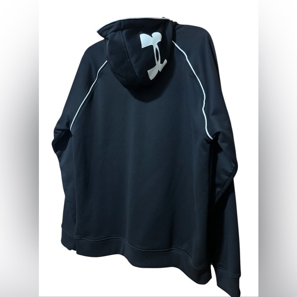Under Armour Black Hoodie with White Accents Size L - Picture 5 of 10